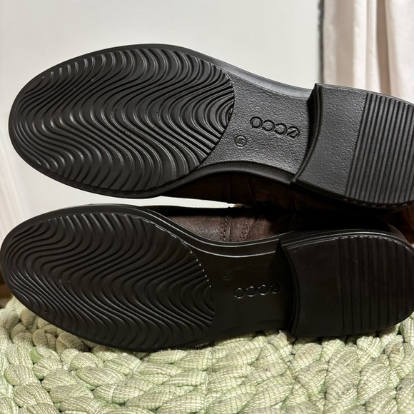 Ecco Touch 15 B Coffee Brown Oiled Leather Lightweight Flat Ankle Boots NWOB - Picture 8 of 10